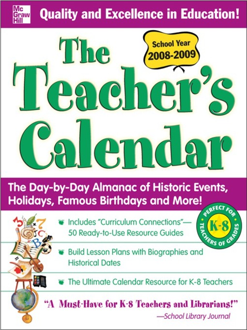 Title details for The Teacher's Calendar School Year 2008-2009 by Editors of Chase's - Available